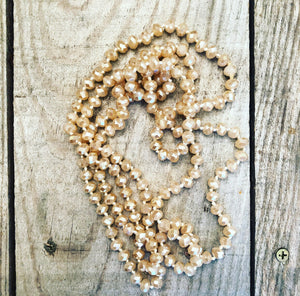 Solid Butterscotch Beaded Necklace