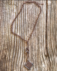 Soldered Dog Wood Flower Pendant Necklace