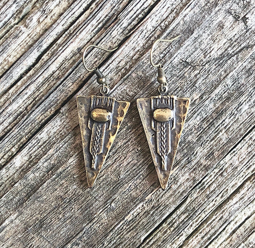 Aztec Triangle Shape Earrings