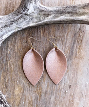 Load image into Gallery viewer, Glitter Pinched Leather Earrings (6 available colors)