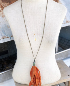 Pumpkin Tassel Necklace